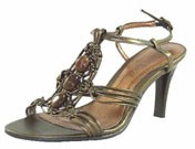 Joni Gold Metallic Evening Sandals