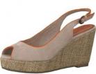 Kim Taupe Hessian Wedge Heeled Shoes