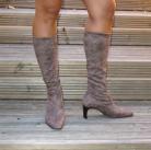 Ladies Stretch Boots in Taupe