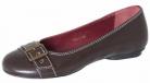 Lira Brown Leather Ladies Shoes