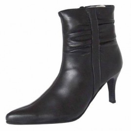 Maffia Black Leather Ankle Boots