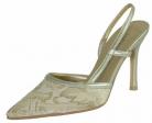 Menbur Champagne Gold Brocade Ladies Shoes