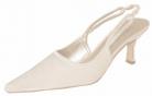 Menbur Ivory Satin Sling Back Bridal Shoes