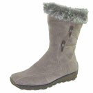 Moccasin Alpaca Brown Suede Flat Ladies Boots