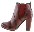 Natasha Brown Leather Ankle Boots