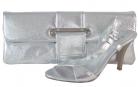 Pilar Abril Silver Evening Sandals