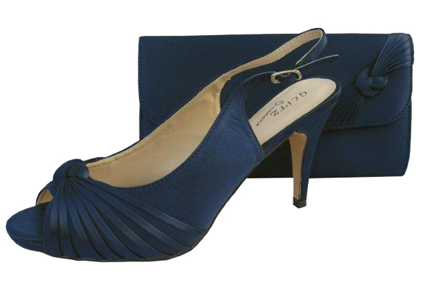 ladies navy evening shoes