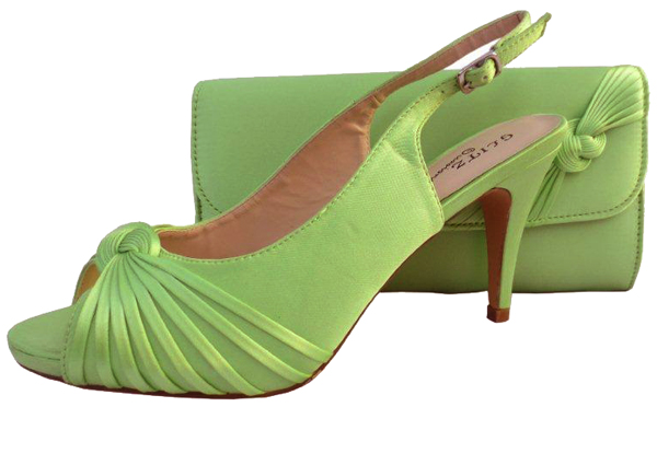 Lime Green Wedding Shoes and Matching Bag