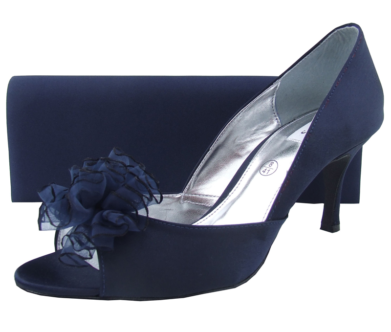 ladies blue evening shoes