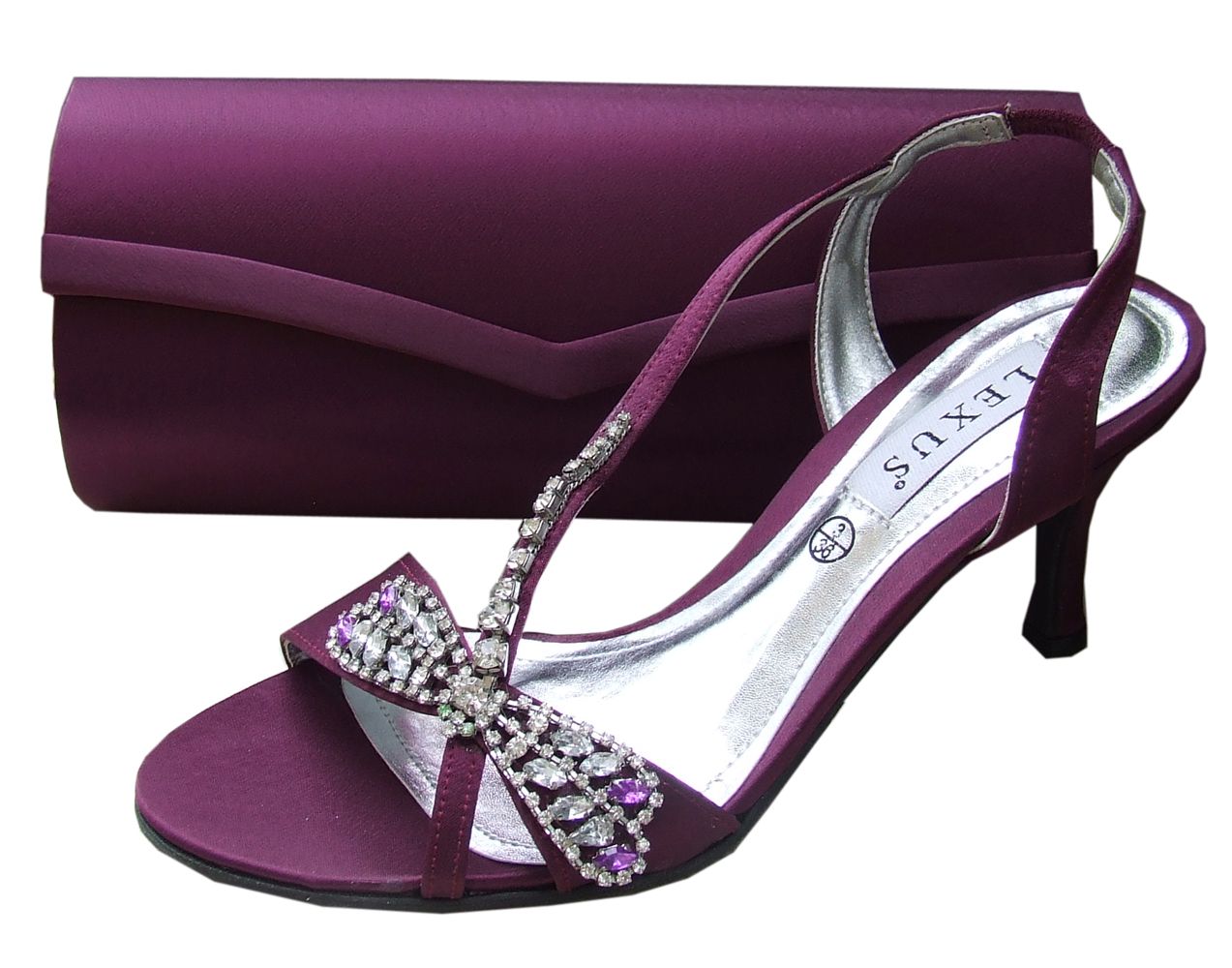 purple heeled sandals uk