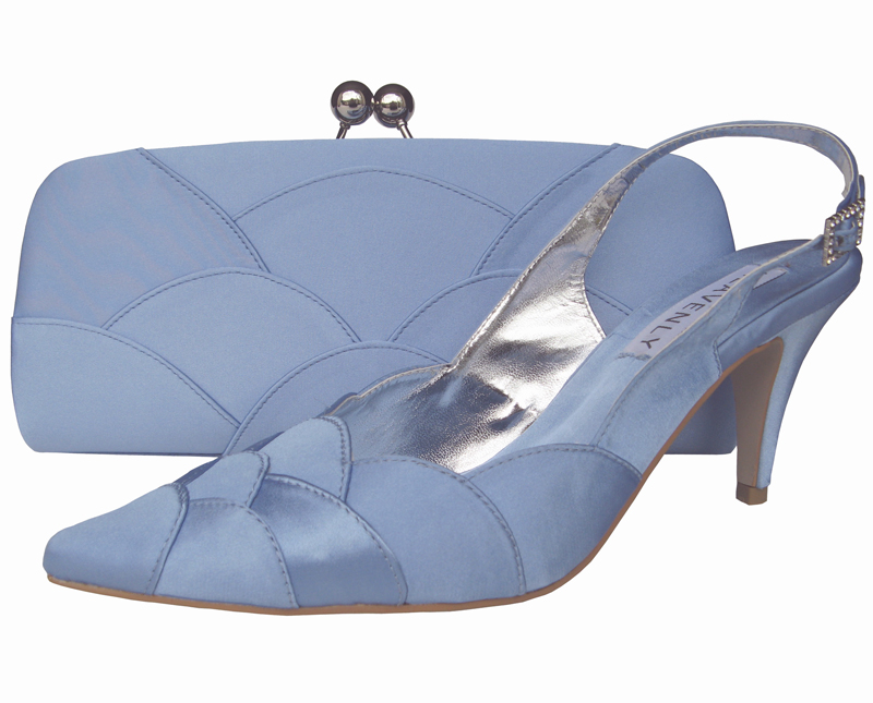 Ladies Selina bride wedding prom bridesmaid shoes Perrywinkle blue Size 3 4 NEW 