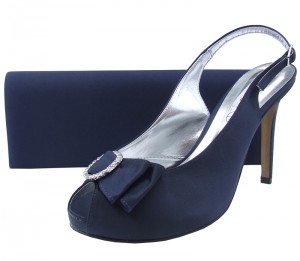ladies navy evening shoes