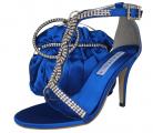 Royal Blue Satin Bangle Evening Bag