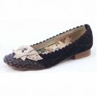 Vair Chocolate Brown Leather Flat Ladies Shoes
