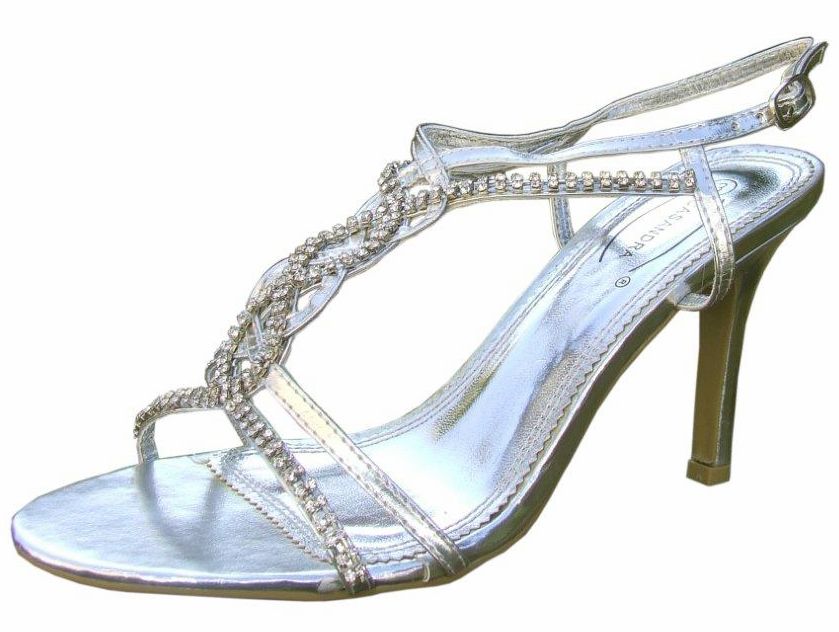 Silver Evening Sandals | Silver Evening Shoes