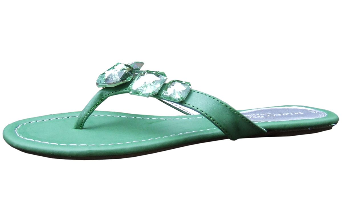 Ladies Green Toe Post Sandals | Sole Divas